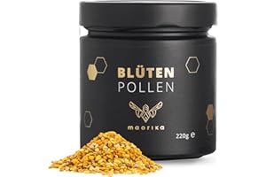 ‎MAORIKA maorika - Blütenpollen, roh & naturrein im 220g Glas - Bienen-Pollen - Hell, mild und nährstoffhaltig