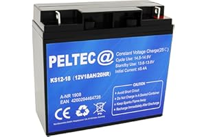 PELTEC@ PELTEC Premium Blei AGM VLRA Gel Akku Batterie 12V 18Ah 20HR, ersetzt auch 15Ah 20Ah 22Ah (zyklenfest + wartungsfrei)