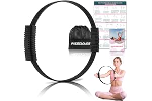 PALECLOUDS Pilates Ring Set, Pilates Essential Kit mit Magic Circle, 3 Pilates bänder, Miniball, Trainingsposter & Tragbarer Tasche, Pilates Ring Übungen für Core-Training für Frauen