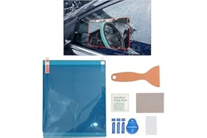 QUESUC Film de Rétroviseur,2 Pack Voiture Rétroviseur Film de Protection 360 Réglable Rétroviseur de Voiture Film Carré pour Voitures Camions Van Motos Anti-pluie Anti-Rayures