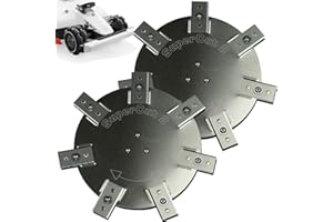 BENGS MODELLBAU Messerscheiben Edelstahl/Aluminium für Mammotion Luba 1/2 / 2x - Heavy Duty! 2 Messerteller mit 7 feststehenden Ceranfeldschaber Klingen - Mähroboter Tuning