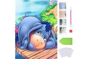 ANHEXUAN Dormir Donkey DIY 5D Diamond Painting Kits Anime 30x40cm, Animaux Peinture Diamant pour Enfant et Adultes Debutant,Ideal pour la decoration Maison/Salon/Chambre/Bureau