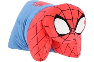 Marvel Spiderman Gosig kudde – 2-i-1-plyschfigur och vikbar kudde för barn – superhjältekudde, presentidé för pojkar