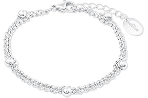 s.Oliver Armband 925 Sterling Silber/Edelstahl für Damen, Armschmuck, Motiv, Kommt in Schmuck Geschenk Box