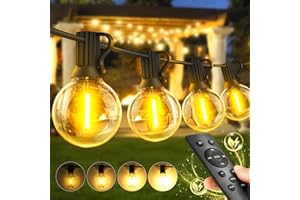 Garden Outdoor Lights Mains Powered - Festoon Light String LED 100ft 30M Outside Lighting Waterproof Bulb Patio Gazebo Party 