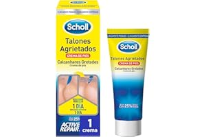 DR. SCHOLL'S Scholl Crema Reparadora Talones Agrietados, 60 ml - Hidratación Intensiva con Urea 25%, Active Repair K+ y Queratina, Repara Pies Secos, Agrietados y Dañados, Resultados desde el Día 1