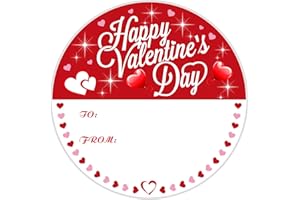 JXUANE 60PCS Valentines Stickers, Valentines Day to from Stickers, Valentines Day Gift Stickers 2 Inch Valentine's Day Stickers Valentine Gift Tag Stickers,Love Heart Stickers for Valentines Day