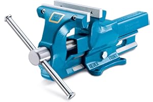 Heuer, morsa da banco con ganasce reversibili e intercambiabili, scanalata e liscia, 4661836