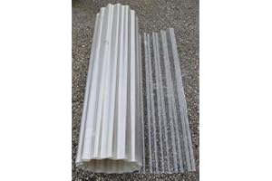 GENERICO Zambonin Agricoltura Fogli Pretagliati di Vetroresina Ondulata di colore neutro per coperture e protezioni disponibile in varie misure di altezza e lunghezza (125 cm x 2 metri)