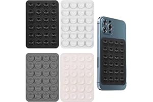 KUKUPOW Silikon Saugnapf Handyhülle, 4 Stück Noppen Handyhülle, 4 Farben Handy Noppen Halter Rückseite, Handyhülle mit Saugnäpfen, Saugnäpfe Handy für Selfies und Videos Freihändig