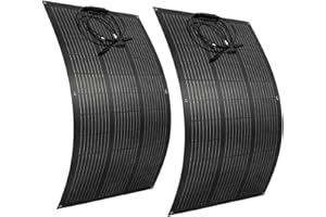 Aysolar 200W Elastyczny panel słoneczny 2 * 100W 12V ETFE Panel Solarny monokrystaliczny fotowoltaiczny do łodzi, przyczep, RV, kamper, 12V/24V baterii i nieregularnych powierzchni