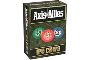 RENEGADE GAME STUDIOS Renegade Games Studio: Axis & Allies: IPC Chips - 75 Weighted Chips, 1-5-10 Denominations, Plastic Storage Tray, Strategy Board Game Accessory Upgrade