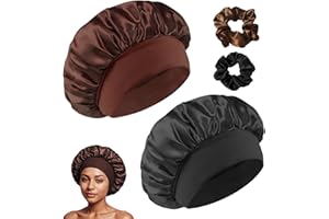 ANEI Gorro De Para Dormir Para Pelo Rizado Con Banda Ancha Elástica Para