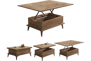 BERA DESIGN SMART FURNITURES BERA DESIGN Extendable Dining Table 6-8 Seater, Lift Top Coffee Table, Extendable & Foldable Coffee Table Converts to Dining Table