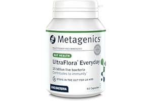 Metagenics UltraFlora Everyday Dairy Free - 15 Billion Live Bacteria and Vitamin D3 - Supports Gut Health - for Daily Use - 60 Capsules