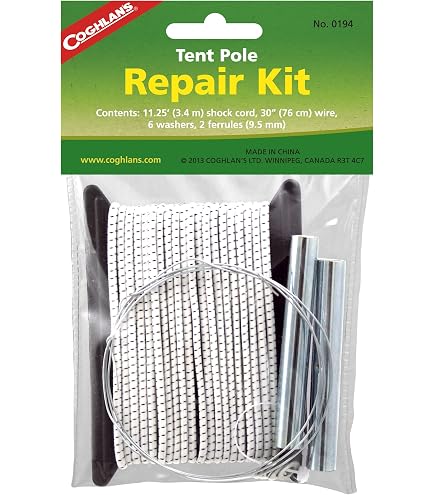 OLPRO Fiberglas-Zeltstangen-Reparatur-Set, Camping, Ersatz, Stoßschnur, Notfallbefestigungen, 7,9 mm x 65 cm Sport & Freizeit