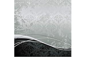 Wallario Magnetfolie für Kühlschrank/Geschirrspüler, magnetisch haftend - 60 x 60 cm, Motiv: Grau-Schwarze Schnörkelei mit Wellen