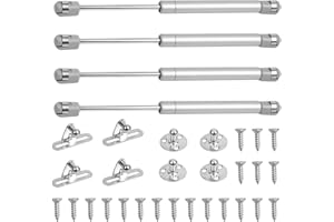 BELIOF 4 Pcs Resorte de Gas Mueble 150N Hidráulico Mueble Cocina Soporte de Compresión para Armario Barra de Soporte Hidráulico Muebles con Tornillos Pistones a Gas Muebles para Puertas de Armarios