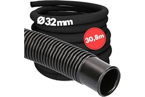 30,8 Meter Kalitec Poolschlauch 32mm, schwarz I Schwimmbadschlauch 32 mm I Schlauch Pool I Schlauch für Poolpumpe I flexibler Pumpenschlauch 32mm I Formstabil und Trittfest