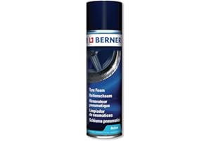 Berner Nero gomme Auto, Schiuma rigenerante Effetto Bagnato per Pneumatici, per plastiche Motore,parafanghi da 500 ml