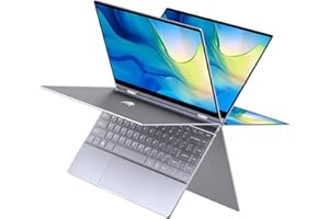 BMAX Y13 Ordenadores portátiles, 360° Convertible táctil Pantalla 13.3 Pulgada FHD 1080P, Intel N4120, 8GB RAM+ 256GB SSD, Windows 10, BT4.2