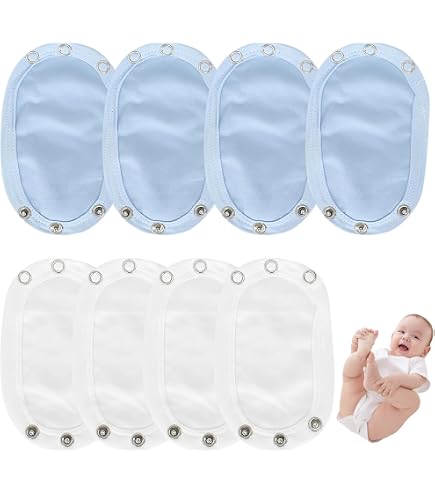 Prolongateurs Pour Body Bébé (lot De 6) - Réutilisables, En Coton, Pour Pyjama Ou Combinaison, Facilite Le Change