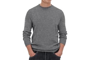 Hisir Pullover Herren Strickpullover Rundhals Pulli Männer, Bequem und Weich, Warmer Winter Pullover für Männer, Herren Basic Pullover mit Langen Ärmeln