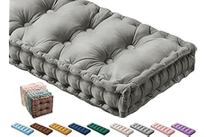 HOOWARM Terciopelo Cojines para Bancos de Terraza 80x40/110x50 Cojín de Banco de Jardin Cojín de Asiento Exterior Interior para Zapatero, Sofá, Patios, Sillas Largas, Columpios Muebles(Color2,90x50x10cm)