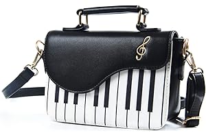 EVEOUT Las Señoras Con Estilo de Piano Patente Bolso Hombro, Bolso bandolera para mujer