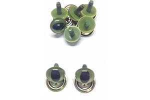 CELLOEXPRESS Pack of 4 Pairs - Green Cats Crystal Eyes with Metal Backs - 15mm - Safety Eyes for Soft Toys or Teddy Bears