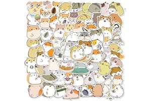 LYUNMU Hamster Aufkleber 100 Stück Scrapbooking Set Aesthetic Decals für Auto Motorräder Fahrrad Skateboard Snowboard Gitarre Wasserflaschen Gepäck Reisekoffer Laptop MacBook