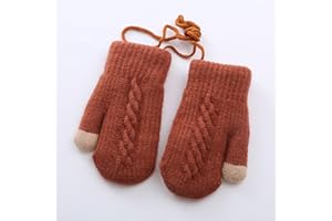 Ccomage Guanti invernali per ragazzi e ragazze, con pile da 2 a 5 anni, guanti invernali caldi e anti graffio, guanti da sci a maglia, guanti da ciclismo