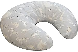 Cuddles Collection Leo and Friends Nursing Pillow, 48 cm x 53 cm x 12 cm, Grey