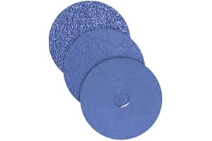 RETOL Dischi abrasivi velcrati, 140 mm, 1 foro, G80, p. macchine a multidisco, corindone zirconio (50 Pz.)