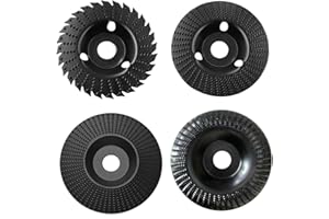 ONEVAN Angle Grinder Wood Carving Disc 125mm, 4 PCS Wood Grinding Wheel, Grinder Shaping disc for Angle Grinders with 22mm Arbor, Grinder Shaping Disc for Angle Grinders