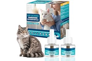 VICSOM Cat Calming Diffuser Refills Kit, Cat Pheromones Calming Refill, 60 Days Anti Anxiety Relief Stress Long Calm Effect, 48ml Fit All Common Diffusers Plug in, 2 Pack