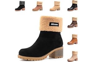 Hitmars Bottes de Hiver Femme Fourrées Talon 6CM GR.35-43