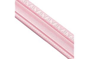 Jodimitty Wallpaper Borders Self Adhesive 2.3mx8cmx4.5mm Nice Ceiling Coving Waterproof Anti-Collision Skirting Board Covers Wall Trim for Corner Line Ceiling Border (Pink)