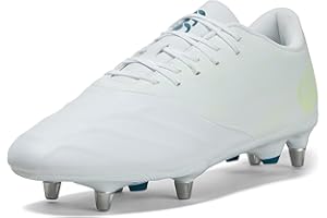 Canterbury Mens Phoenix Team SG Rugby Boots White/Luminous 9 UK