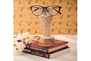 EXIMIOUS INDIA Owl Gift for Women Men Owl Glasses Holder Spectacle Stand Wooden Eyeglass Handmade Display Home Office Gift for Teacher Him Her Mom Dad