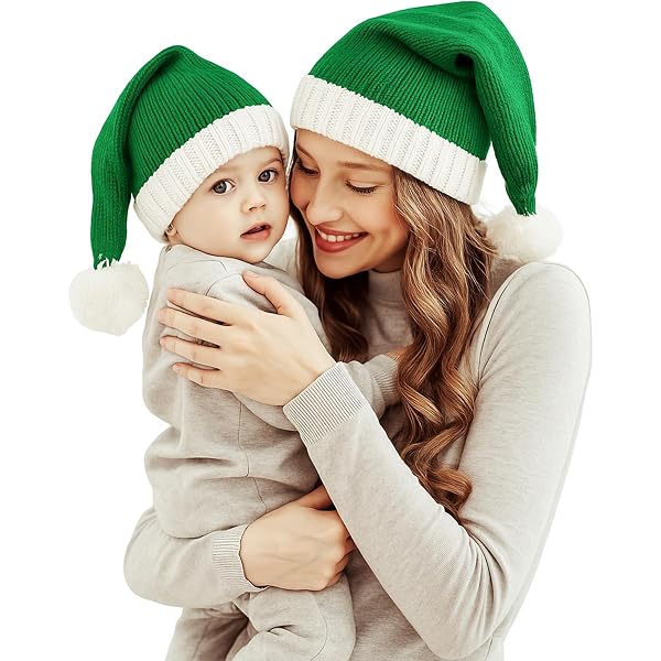 Amosfun 10 Stück Weihnachtsmützen – Klein, Gestrickt, Rot, Perfekt Als Gastgeschenke Oder Deko