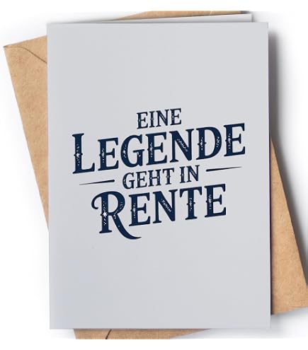 WBdesignz Ruhestandskarte „Die Legende Geht In Rente“ – DIN A6, Mit Umschlag