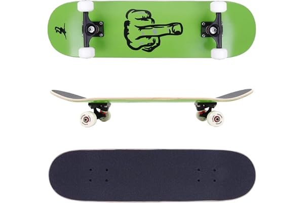 FunTomia Skateboard avec roulements mach1 ® – Roues à Profil cannelé (100 A) – Bois d'érable Canadien à 7 Couches