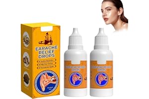 UTAPOSSIN Gouttes Soulageant Les Maux D'oreilles 30g*2, Gouttes Auriculaires, Gouttes à Base De Plantes Naturelles, Soulage Les Douleurs Auditives, Portable, Petit Et Léger, Lotion lisse