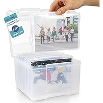 Set 6 Contenitori Per Foto 12.7x17.8cm - Scatola Plastica Trasparente Con Scomparti Multicolore - Foto 10