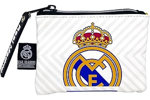 CYPBRANDS Real Madrid, Monedero, Billetero, Cartera, Complementos, Color Blanco, Producto Oficial