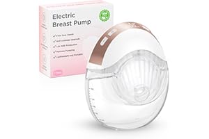 Haokoo Milchpumpe Elektrisch Freihändig - Integrierte Elektrische Milchpumpe Tragbar für mehr Privatsphäre, Auslaufsicheres Upgrade, 3 Modi und 12 Stufen, mit 17/19/21/24mm Flansch, 1 Stück