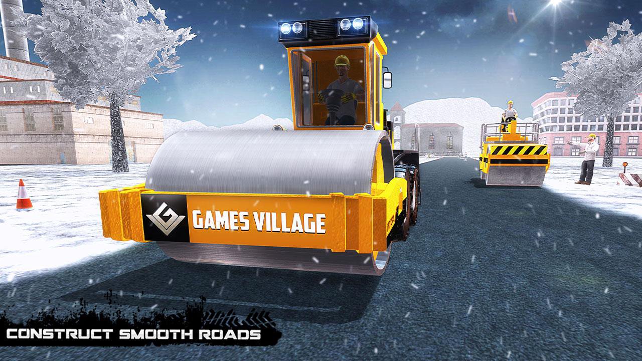 Snow Plow Winter Simulator Excavator Driver 3D Heavy Snow Excavator