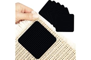 NICEIN 6 Stück Teppich Antirutschunterlage, Teppich Wohnzimmer Waschbar Antirutsch Pads Klebeband, Schlafzimmer Küchenteppich rutschfeste Unterlage Starke Klebrigkeit und Leicht zu Entfernen