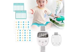 TECHVIZRS Drahtloser Bettnässer-Alarm für Jungen und Mädchen, wiederaufladbar über USB-C, hohe Empfindlichkeit, lauter Ton und Vibration, 3 Modi, kompaktes Design für nächtliches Töpfchentraining und Überwindun